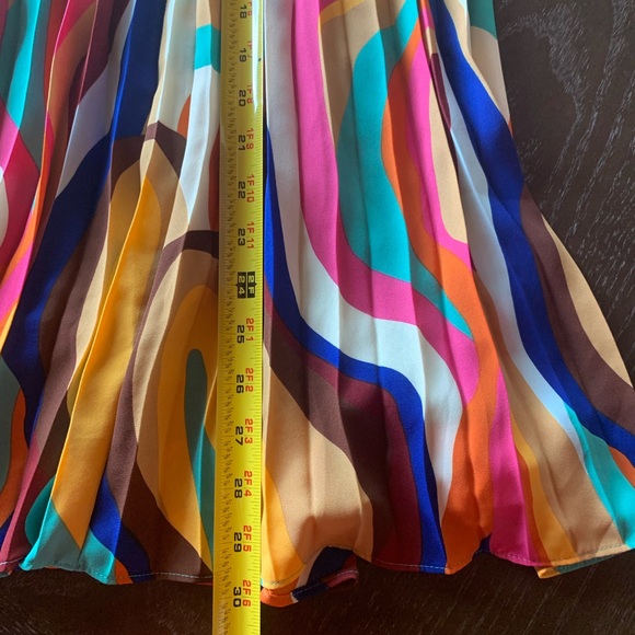 New Danielle Union women’s dress pleated colorful flowy loose size XL retro - Picture 16 of 16
